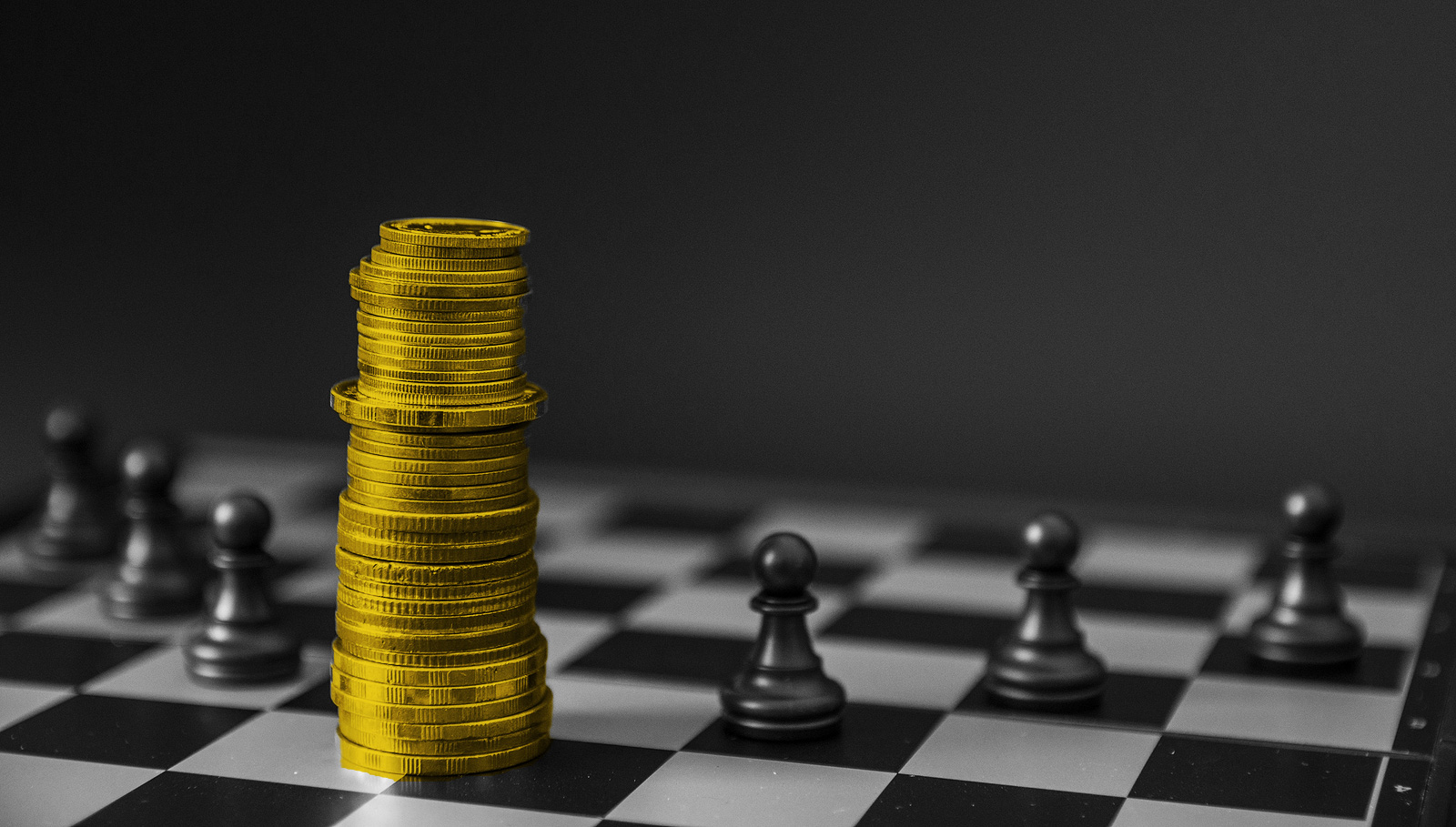 Track informatie - schaakbord met geld
